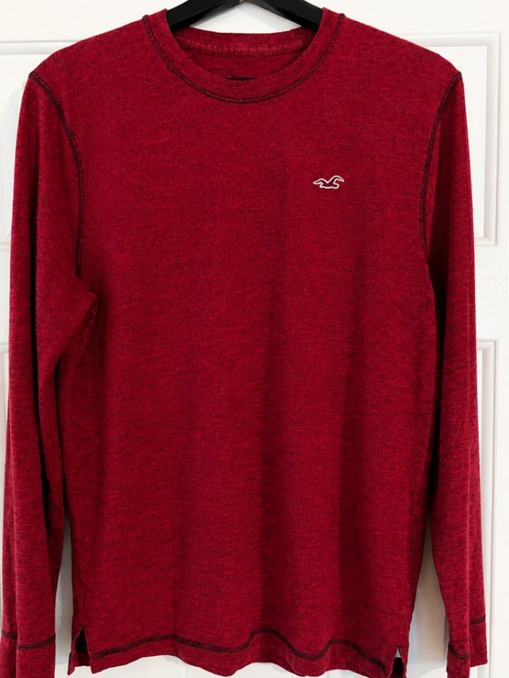 Hollister Burgandy long sleeve shirt